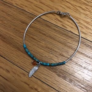 Feather w/beads bracelet